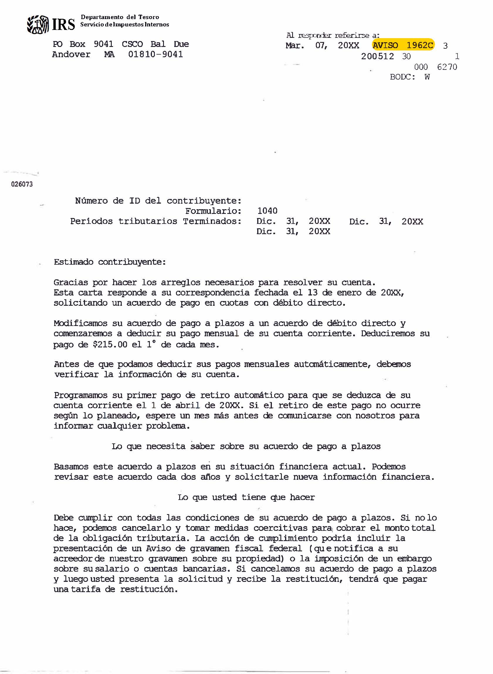 Carta 1962C