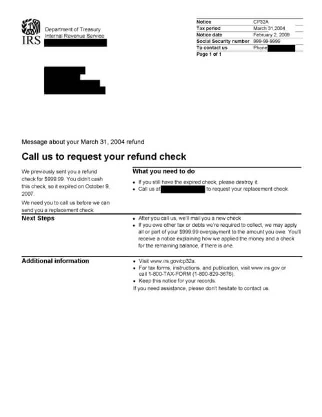 Call us to request your refund check . . .We previously sent you a refund check . . . Why are you getting this notice CP32A? IRS General Notice CP32A: Colorado Tax Reduction Attorney shows the Steps for responding to an IRS Notice CP32 and CP32A at (719) 232 2587 in Colorado Springs, (719) 250-0729 in Pueblo or (303) 829 4357 in Denver!!